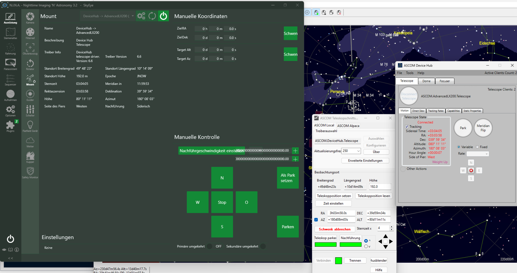 NINA SkyChart ASCOMDeviceHub