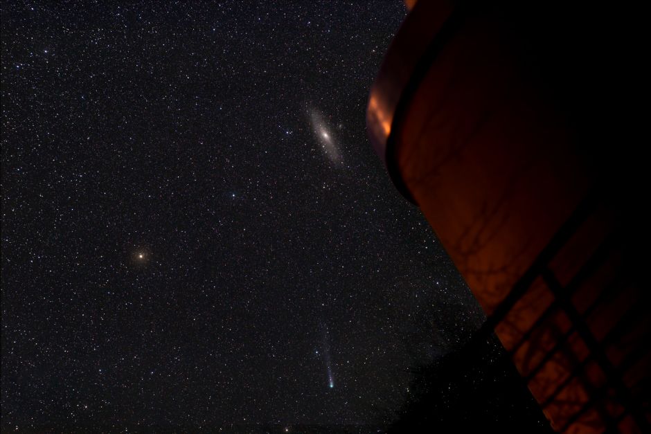 12P/Pons-Brooks besucht M31 - und die Klostersternwarte ;-)