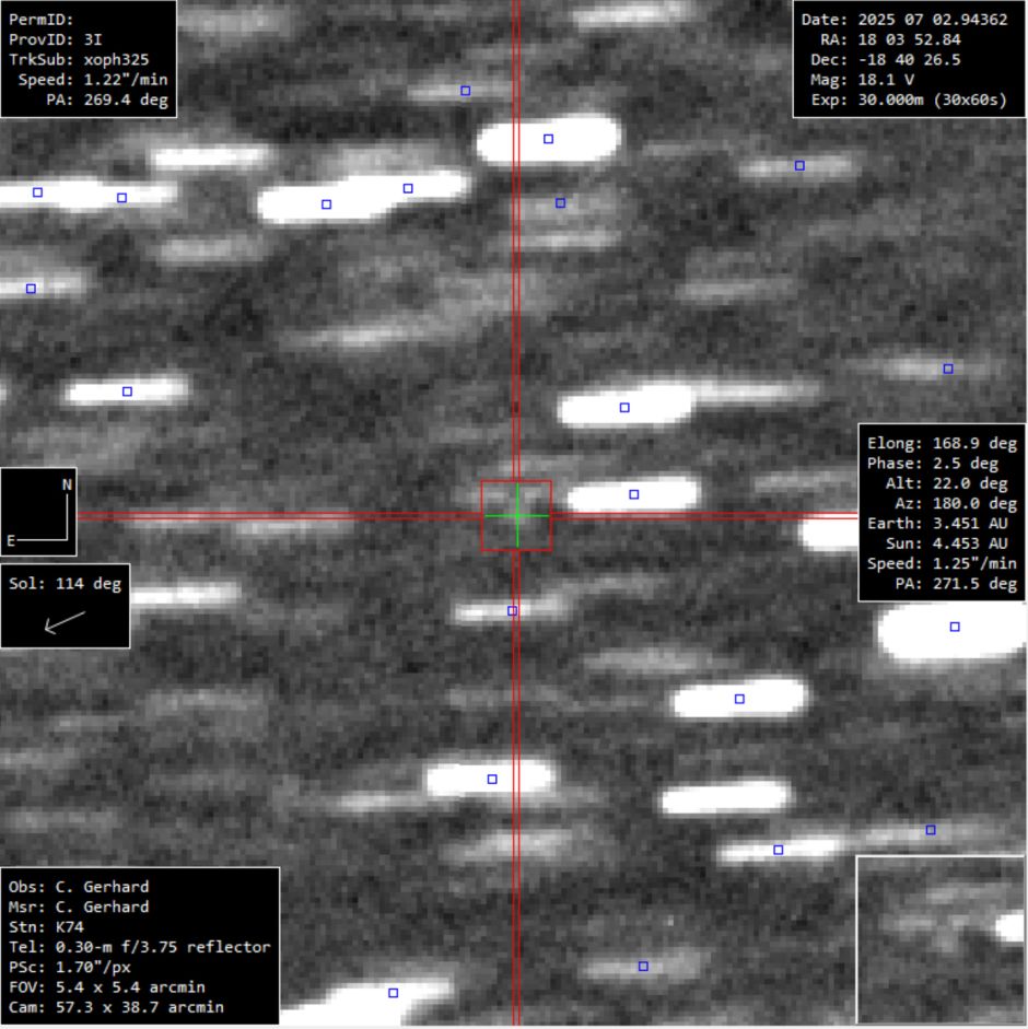 3I/ATLAS (C/2025 N1) am 2.7.2025