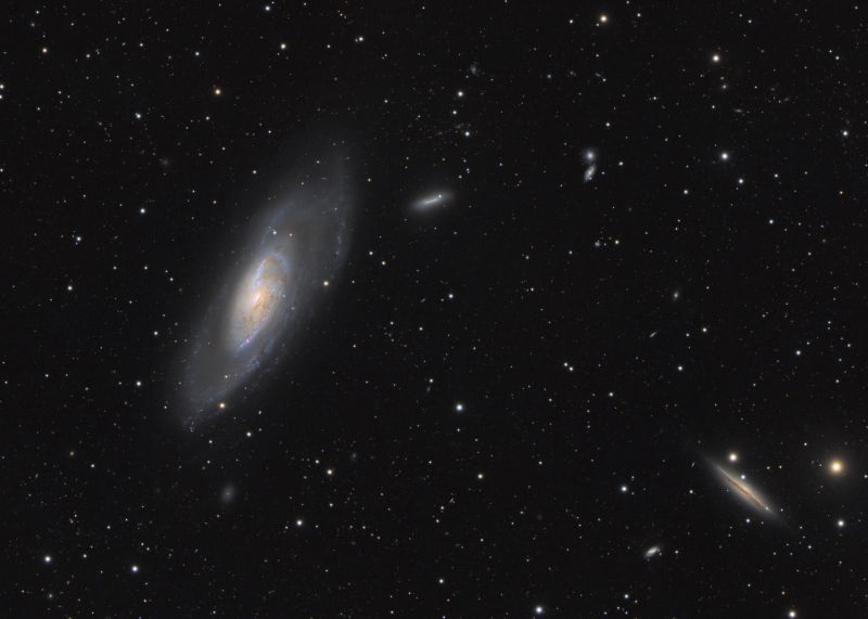 Messier 106, NGC 4248, NGC 4217 - EDT April 2026 circa acht Stunden belichtet