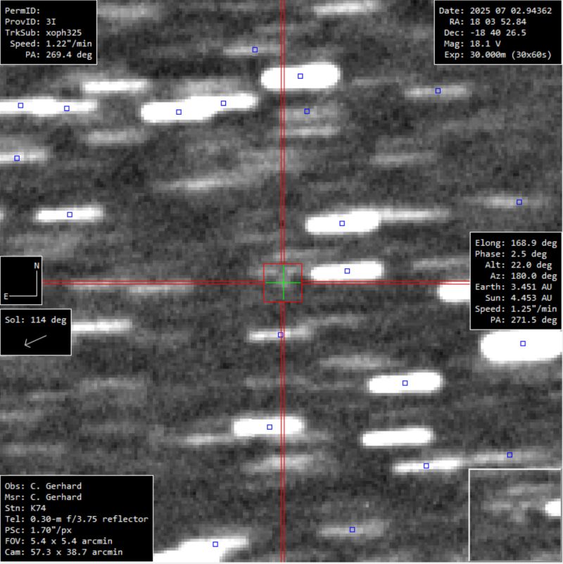 3I/ATLAS (C/2025 N1) am 2.7.2025