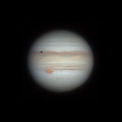 Klostersternwarte, Jupiter mit Schatten von Io am 22.7.2019